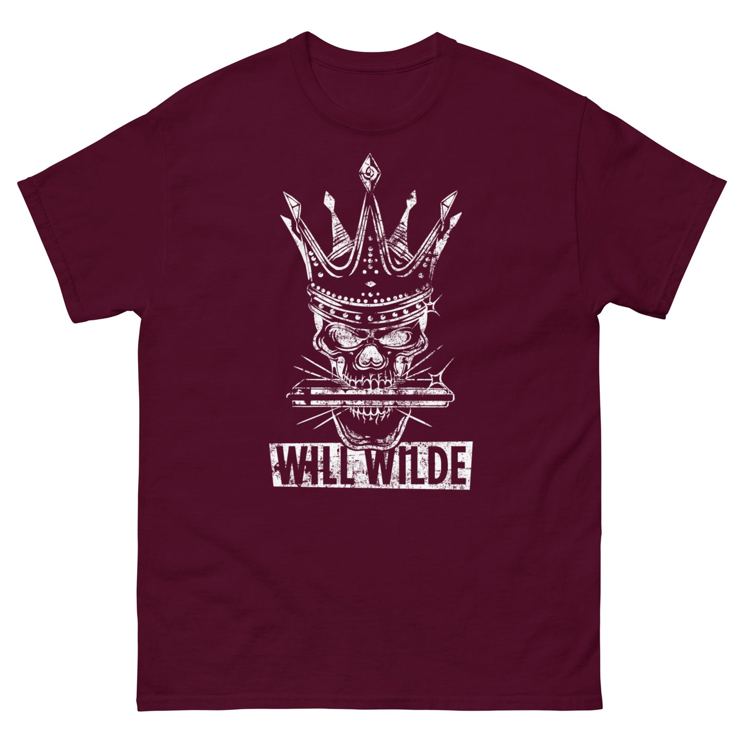 Will Wilde Skull Harmonica T Shirt