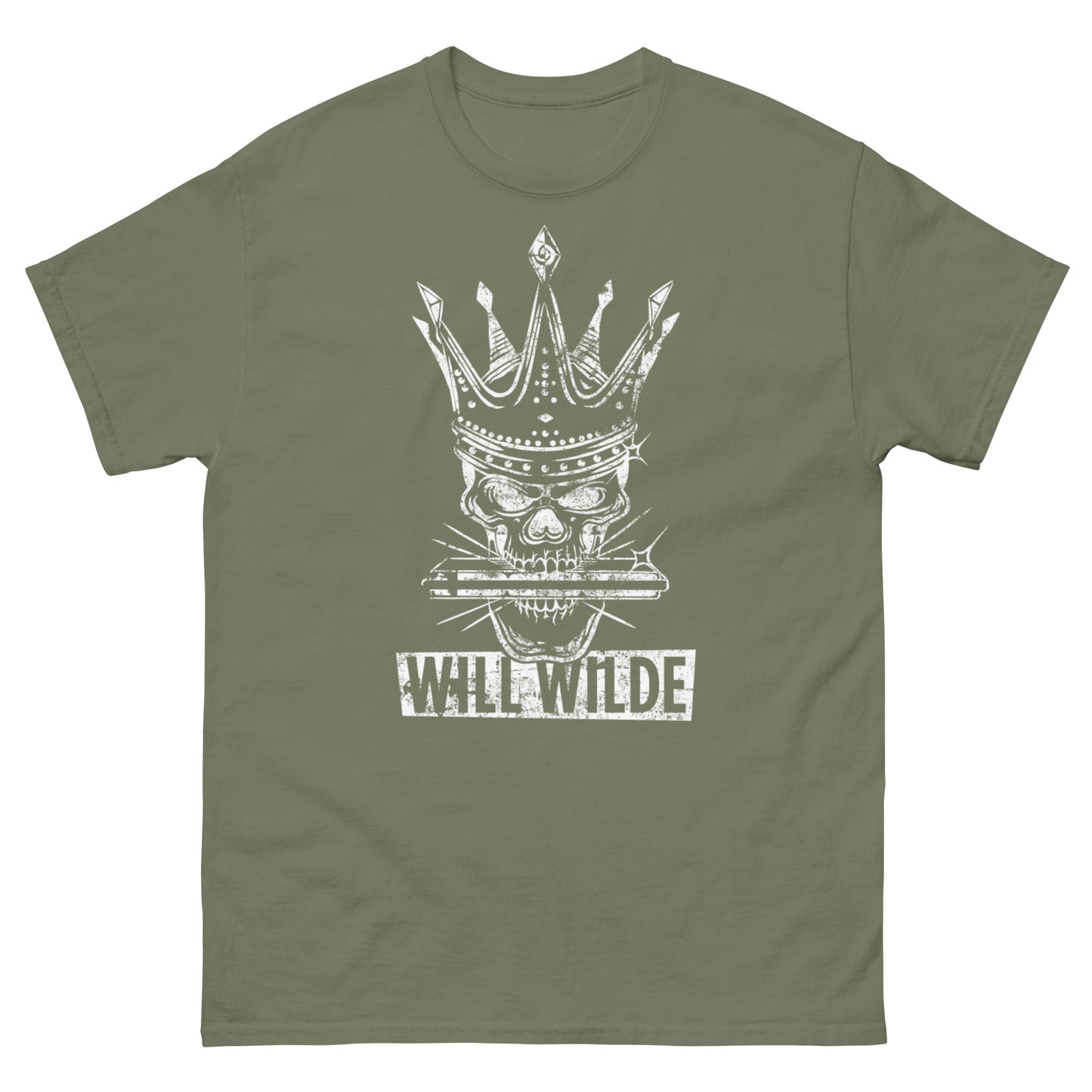 Will Wilde Skull Harmonica T Shirt