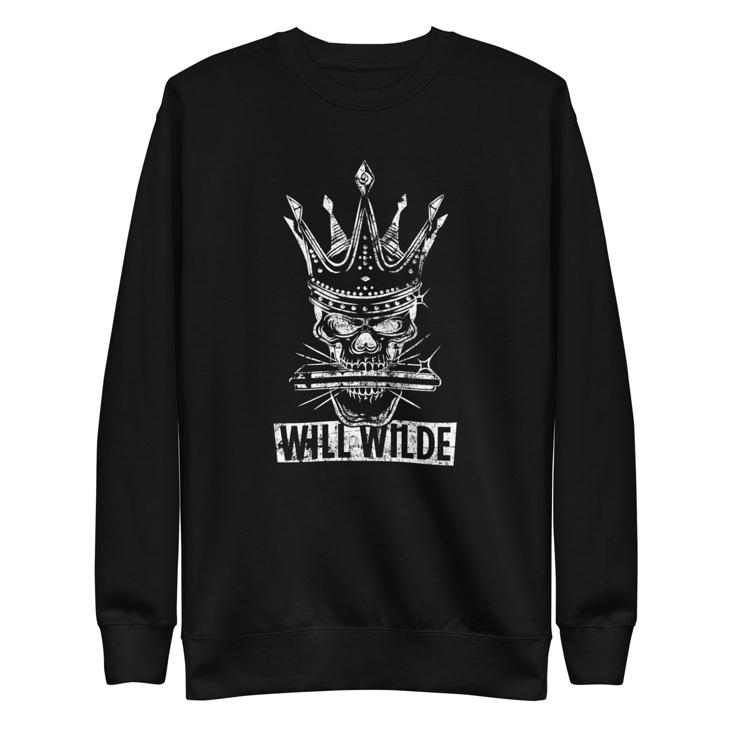 Will Wilde Skull Harmonica Unisex Premium Sweatshirt