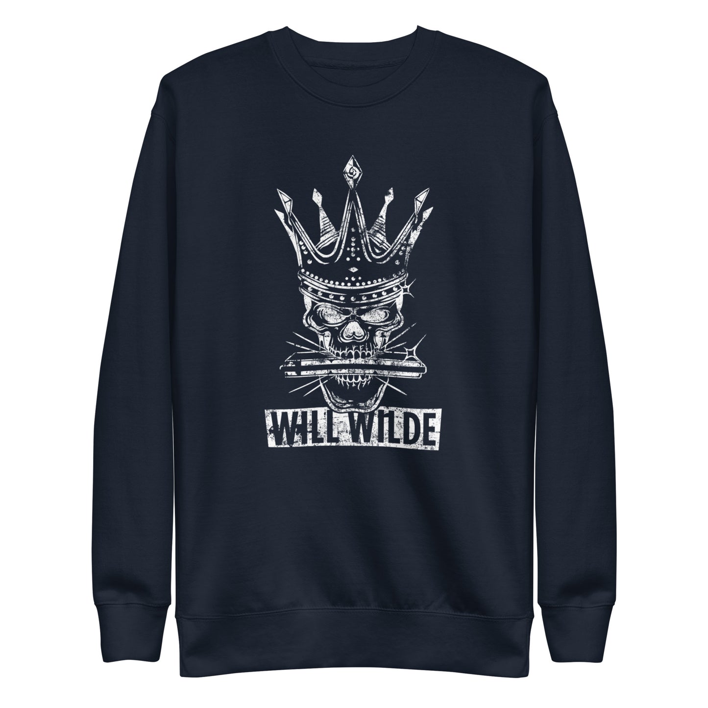 Will Wilde Skull Harmonica Unisex Premium Sweatshirt