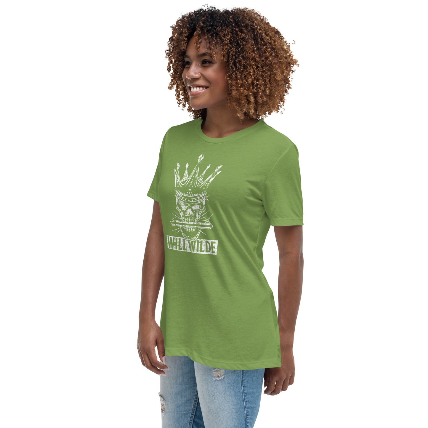 Will Wilde Skull Harmonica Women's  T-Shirt